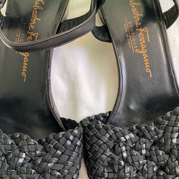 Salvatore Ferragamo Leather Black Dress Sandals - Picture 3 of 6